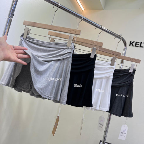 KELTIS Ladies Fancy Ruched Mini A-Line Skirts
